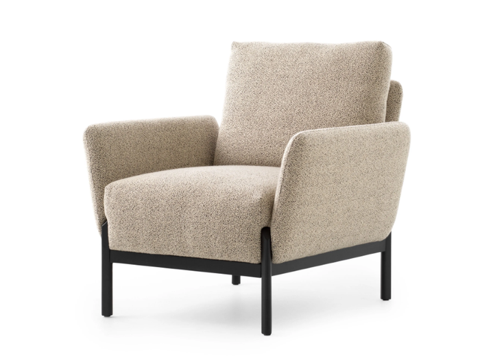 LXR22 - Fabric armchair with armrests _ LEOLUX LX